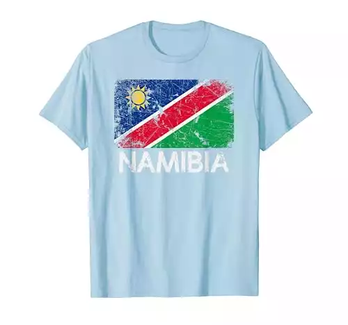 Namibian Flag T-Shirt | Vintage Made In Namibia Gift