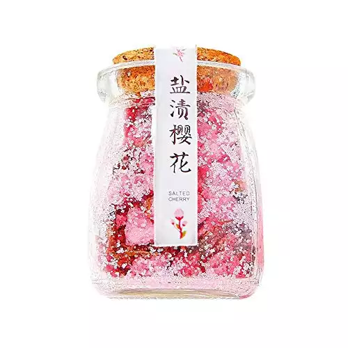 REN XIN CHANG Sakura Cherry Blossom Tea 80g/2.82oz - Salt-Pickled Cherry Blossoms Birthday Gift Idea for Her, Wife, Girlfriend, Women, Teacher, Co-worker