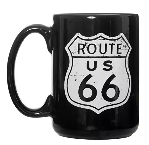 Route 66 Iconic American Highway – Main Street of America Mother Road California Illinois Road Trip – 15oz Double-Sided Coffee Tea Mug