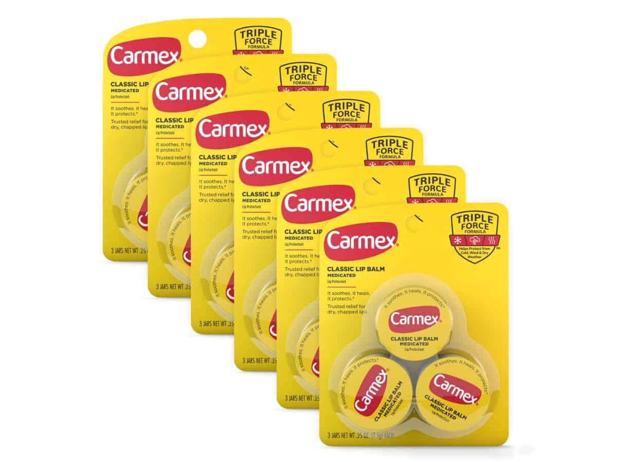 A pack of carmex baby wipes on a white background.