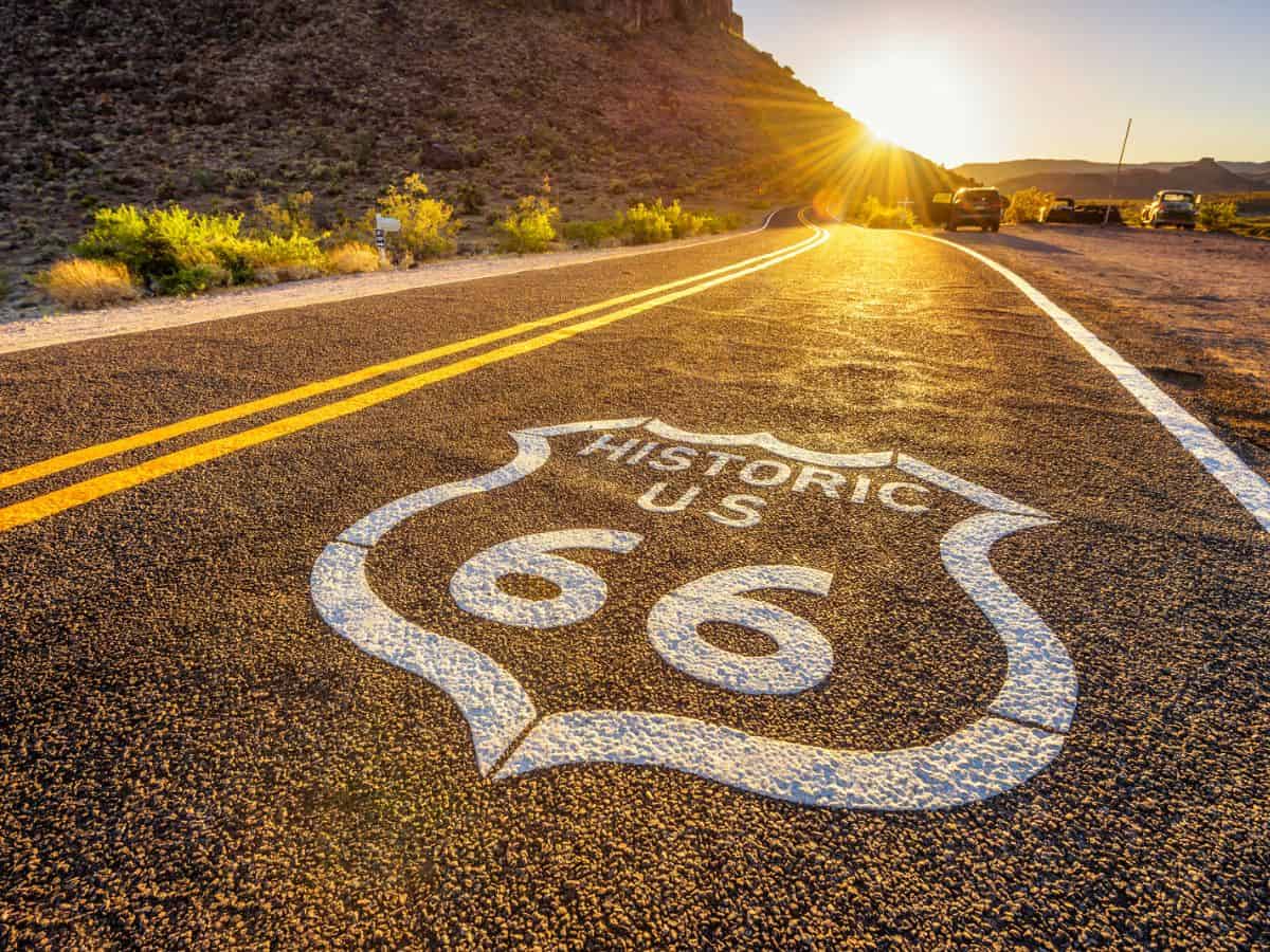 A stretch of historic Route 66.