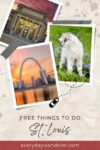 A travel collage featuring attractions in st. louis, highlighting free activities to enjoy in the city.