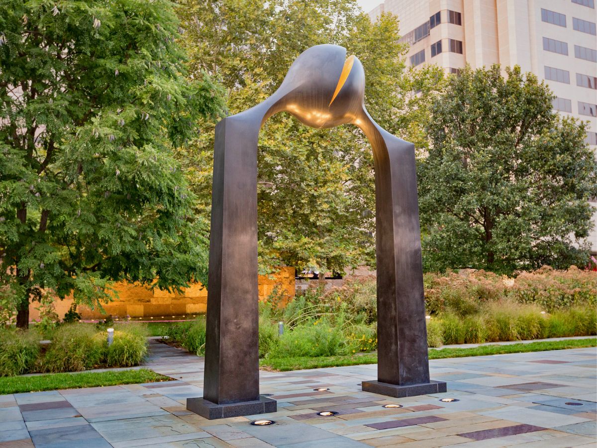 A modern sculpture at Citygarden in St. Louis, Missouri.