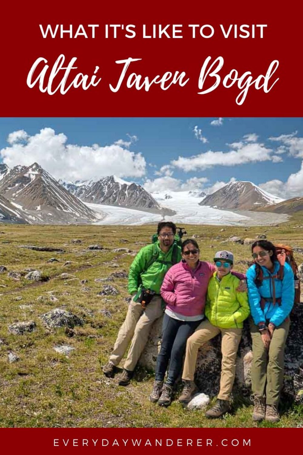 What it's like to visit the Altai Taven Bogd National Park in the Altai Mountains in Western Mongolia. Reasons why you should visit the Mongolian Altai Mountains including climbing Khuiten Peak and standing on the top of Mongolia. #mongolia #travel