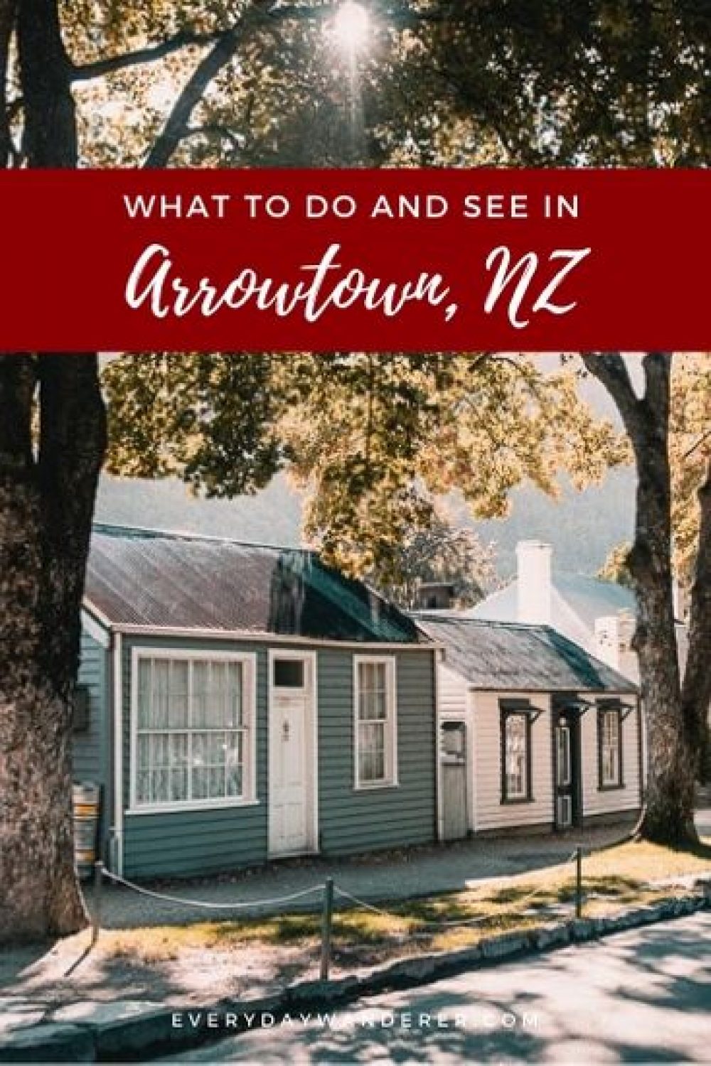 Visit the quaint town of Arrowtown New Zealand through this Everyday Postcard. See the leaves change colors when you experience a Arrowtown New Zealand autumn. Walk down Main Street in Arrowtown NZ #arrowtown #newzealand #travel