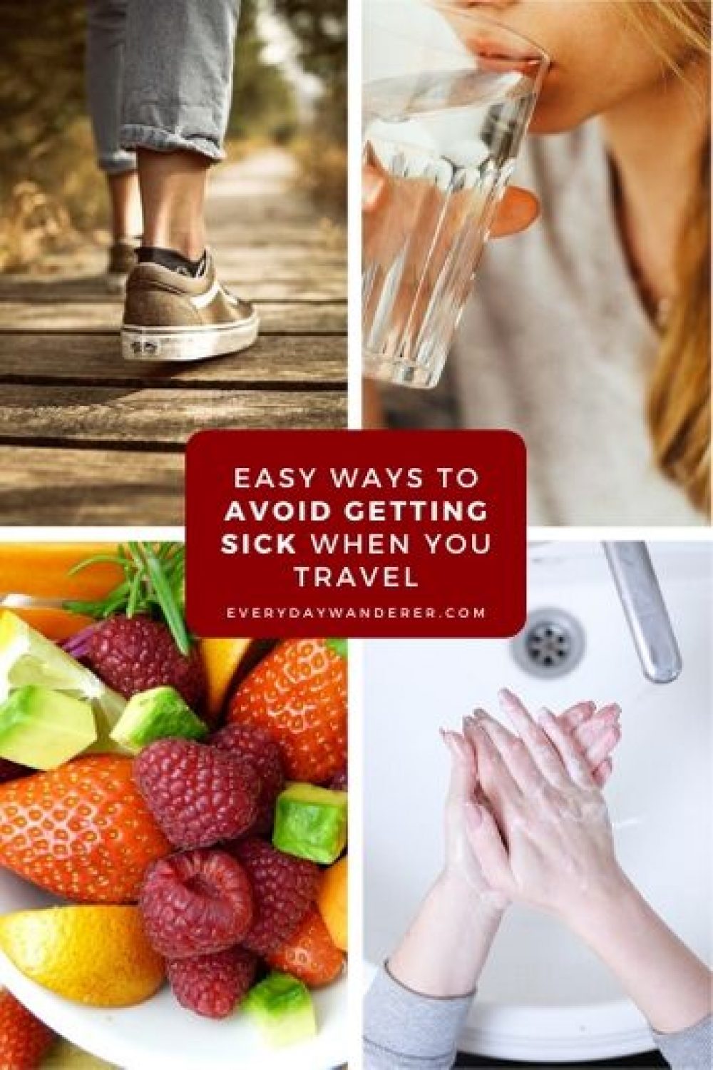 Easy ways to avoid getting sick while traveling. Tips to help you avoid getting sick on a plane. Follow these avoid getting sick tips like stay hydrated, eat healthy, exercise, get a good night's sleep, take vitamin C, and more.